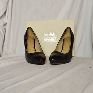 Coach Dark Brown Leather Heels